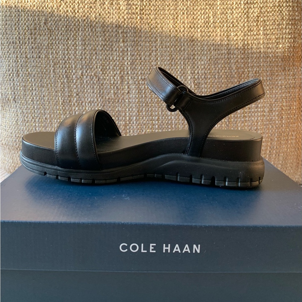Cole Haan Black Platform Sandals